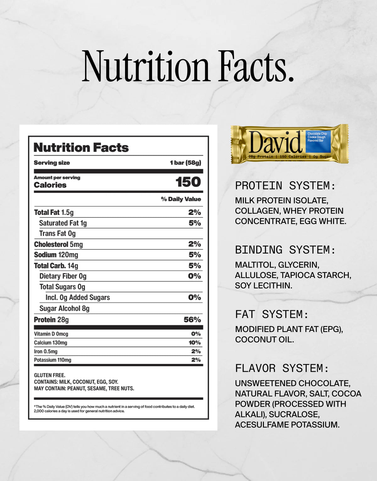 DAVID PROTEIN GOLD CHOCOLATE CHIP