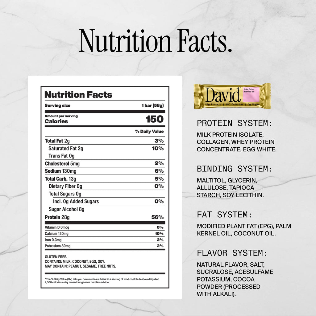 DAVID PROTEIN GOLD CAKE BATTER