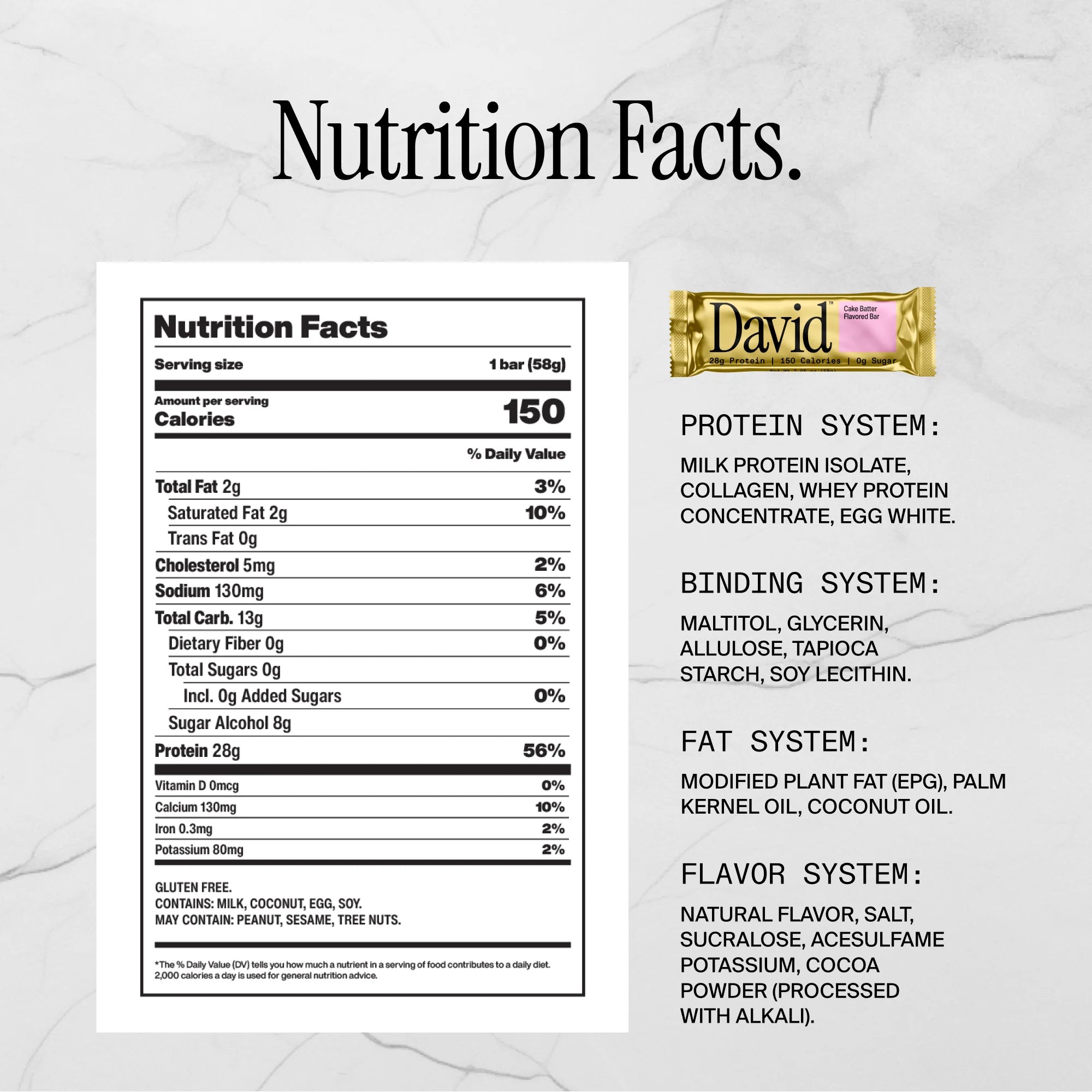 DAVID PROTEIN GOLD CAKE BATTER