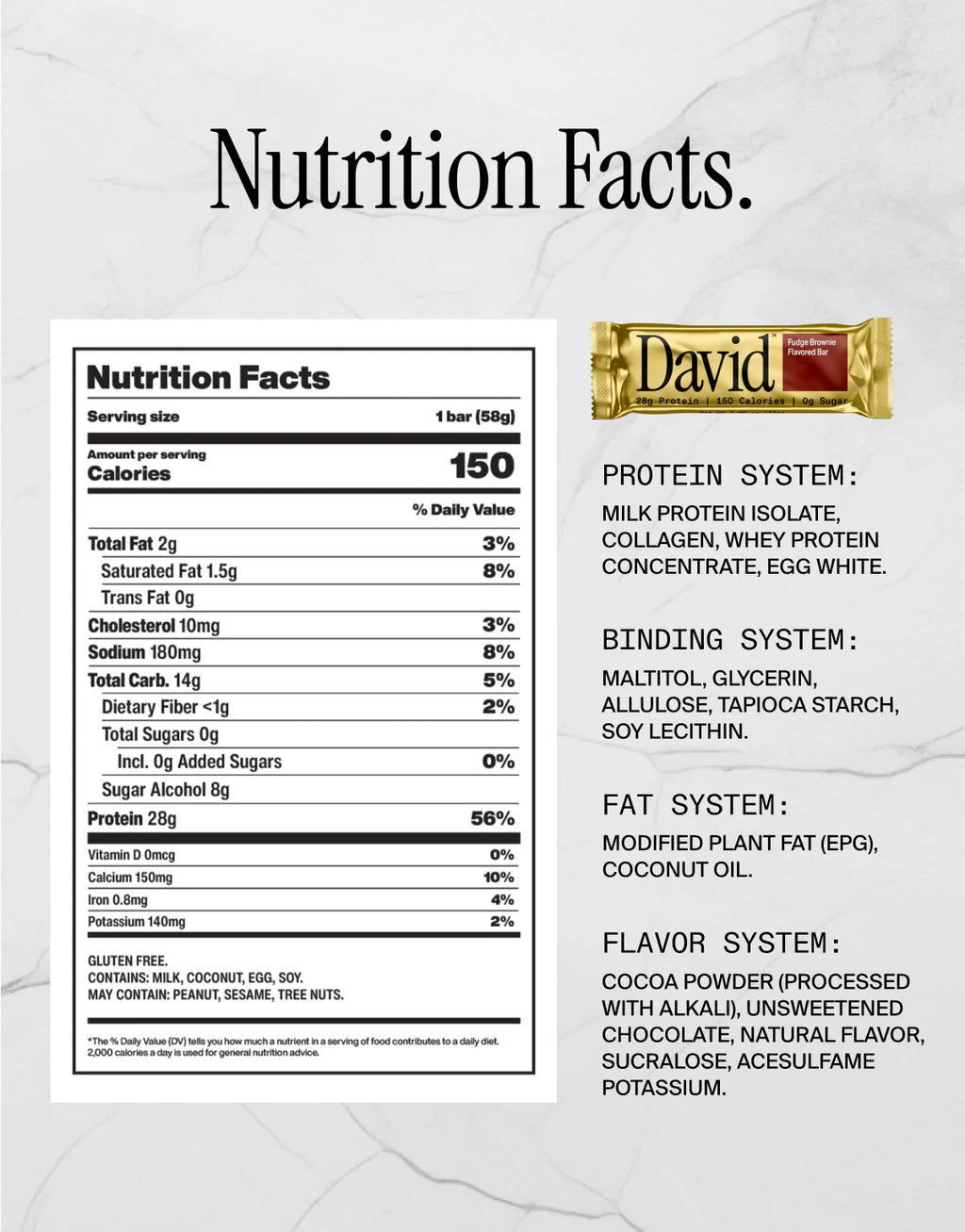 DAVID PROTEIN GOLD FUDGE BROWNIE
